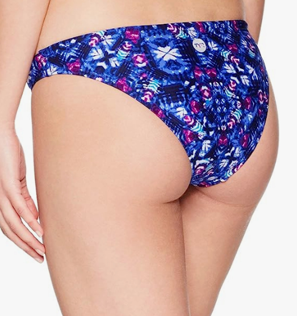 TYR DuraFast Santa Cruz Blake Mini Bikini Bottoms Women Navy Purple Sz Small 4/6